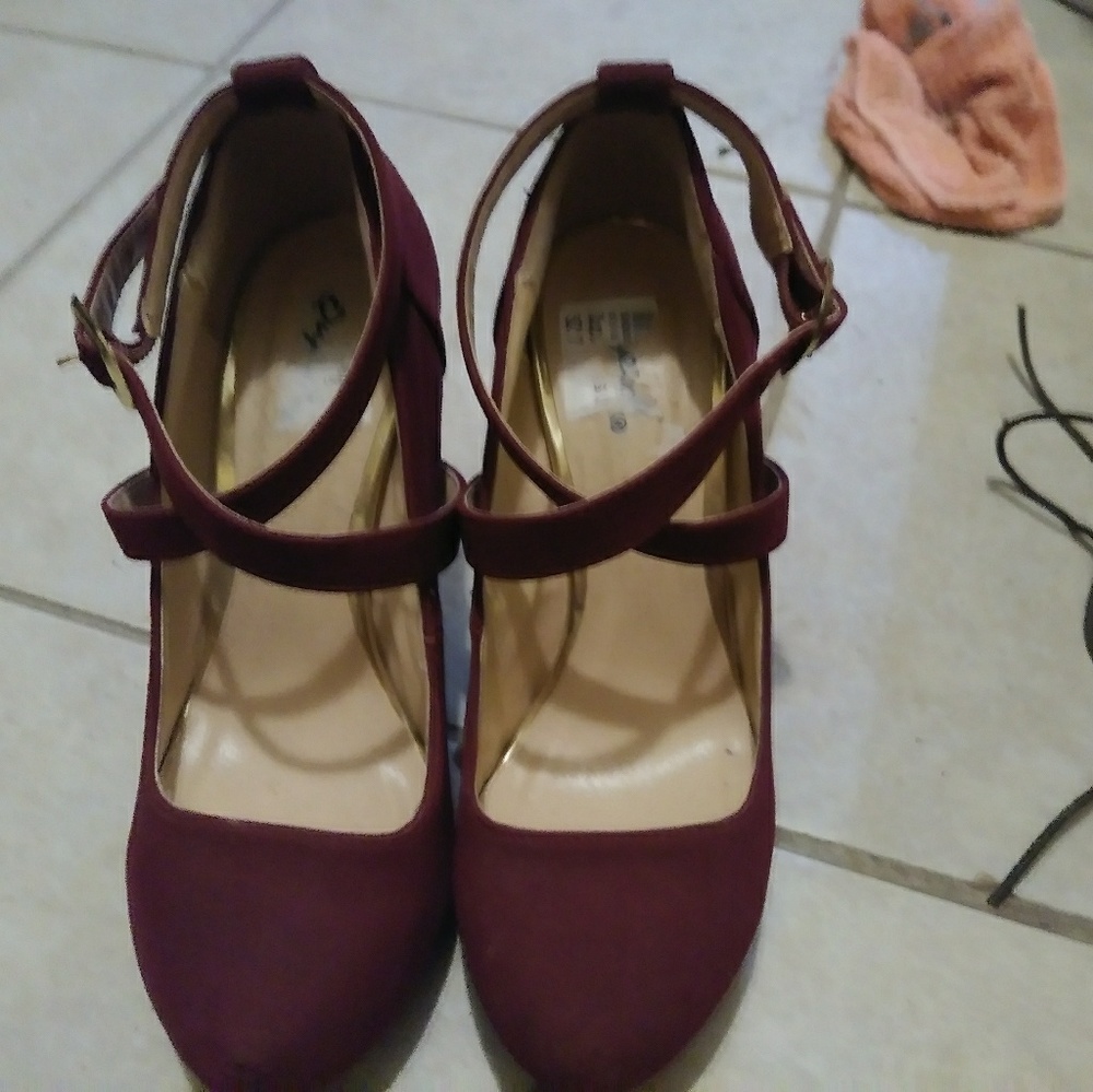 Maroon shoes